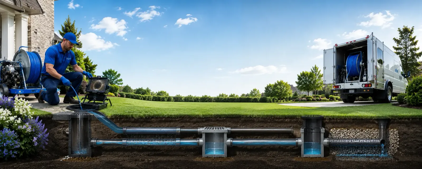 Outdoor drain cleaning information for Laotto, IN